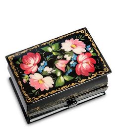 Шкатулка Цветы ШК-85/26-B 113-7011249 Народные промыслы