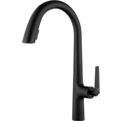 Смеситель KAISER Strike 09066-2 для кухонной мойки бок. выдвижн. Ø40 Sedal Black Matt