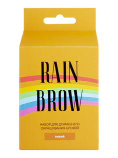 Хна для бровей набор RainBrow микробраш, стаканчик, вода, рыжая, саше 5 г