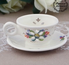 Подсвечник Светлячок ручная роспись, керамика