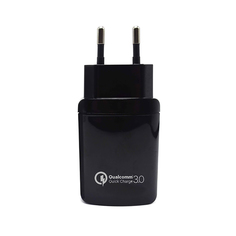 Сетевое зарядное устройство Szzafy 5В / 3А, быстрая зарядка QC 3.0, 2xUSB, цвет черный No Brand