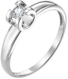 Кольцо помолвочное из белого золота с бриллиантом р.17.5 Империал K0124-220 Imperial