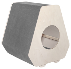Домик-когтеточка PetshopRu Отис, серая 45,5x45,5x50 см