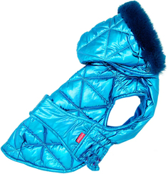 Попона для собак For My Dogs синий металлик FW1129-2021 12