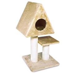 Комплекс для кошек Triol, с треугольным домиком, 37х37х74 см
