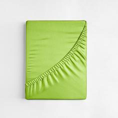 Простыня на резинке поплин гл/кр Ночь Нежна; Лайм;