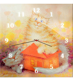 Часы настенные Котики с домиком Artangels