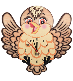 Часы настенные Милый воробушек Народные промыслы