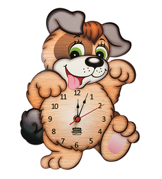 Часы настенные Веселый щенок Народные промыслы