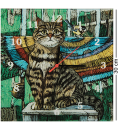 Часы настенные Котик на скамейке Artangels