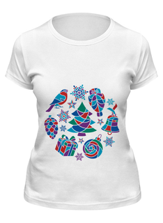 Толстовка унисекс Printio Зимняя мозаика белая 2XL