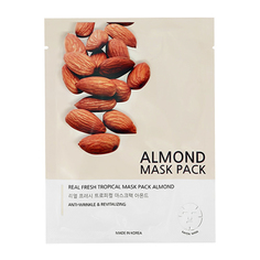 Тканевая маска JUNGNANI real fresh tropical mask Almond Миндаль