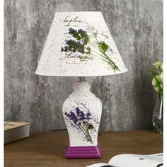 Лампа настольная керамика "Лаванда" Е14 25W 220В 37,5х25х25 см No Brand