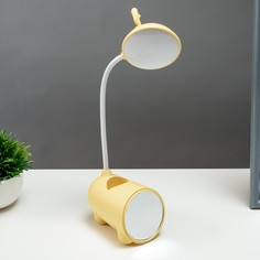 Настольная лампа "Ушки" LED 2 Вт USB АКБ желтый 7х11,5х30 см No Brand