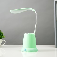 Настольная лампа сенсорная 16752/1 LED 2Вт 6000К USB АКБ зеленый 15,5х10х39 см No Brand