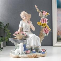 Сувенир керамика "В летнем саду" 25х15х23 см No Brand
