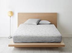 Простыня обычная Ночь Нежна из поплина, Грань белый компаньон;