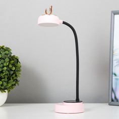 Лампа настольная "Ушки" LED 3 режима 2Вт USB розовый 6х12х37 см No Brand