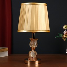 Лампа настольная с подсветкой LED 58076/1 E27 40Вт золото 23х23х40см No Brand