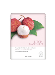 Маска Jugnani REAL FRESH TROPICAL MASK LITCH с экстрактом личи 25мл