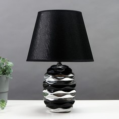 Настольная лампа 16805/1BK E14 40Вт черно-хромовый 25x25x35 см No Brand