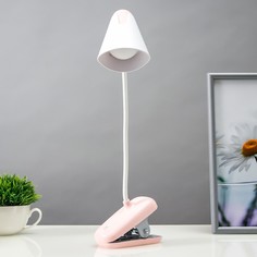 Настольная лампа сенсорная 16760/1 LED 3Вт 6000К USB АКБ бело-розовый 12х12х44 см No Brand