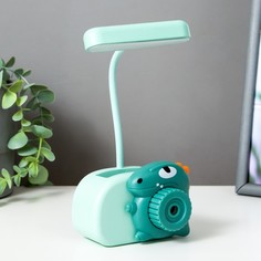 Настольная лампа "Динозаврик" LED 3Вт USB синий 9,5х7,4х22 см No Brand