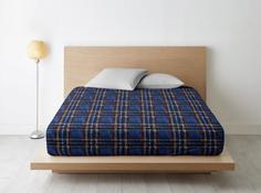 Простыня обычная Ночь Нежна из поплина, Клайд синий;