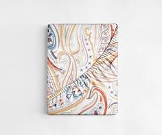 Простыня на резинке из поплина Ночь Нежна; Ральф (терракот);