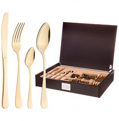 Столовые приборы 24 предм. 6 персон Pintinox Stressa gold/276540