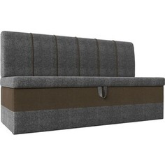 Кухонный диван Лига Диванов Энигма рогожка серый\коричневый (112910)