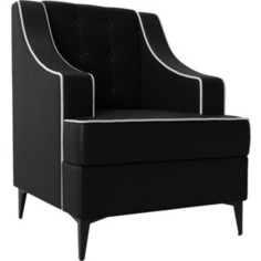 Кресло Лига Диванов Марк экокожа черный\белый (111893)