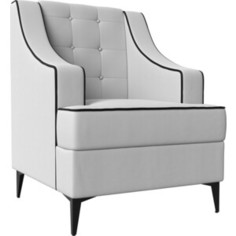 Кресло Лига Диванов Марк экокожа белый\черный (111891)