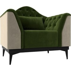 Кресло Лига Диванов Флорида микровельвет зеленый\бежевый (112300)