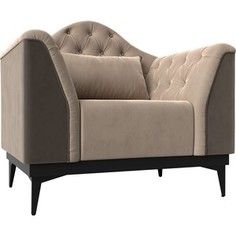 Кресло Лига Диванов Флорида велюр бежевый\коричневый (112278)