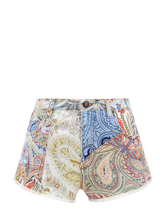 Укороченные шорты из денима Liquid Paisley Etro