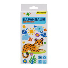 Упаковка карандашей цветных Silwerhof Веселые друзья трехгранный дерево 7.2мм 12 цв.