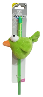 Игрушка для кошек Rogz Catnip Bird Wand CTT01-L дразнилка птичка с кошачьей мятой лаймовая