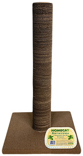Когтеточка столбик Homecat, с кошачьей мятой из гофрокартона, 29x29x54 см