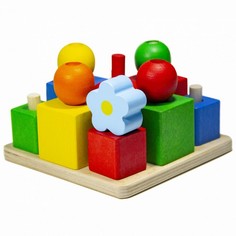 Пирамидка КРАСНОКАМСКАЯ ИГРУШКА ПИР-24 Геометрическая полянка