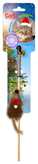 Игрушка-махалка для кошек GoSi Мышка на веревке, новогодний подарок