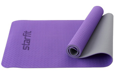 Коврик для йоги и фитнеса FM-201, TPE, 173x61x0,5 см, фиолетовый/серый Star FIT
