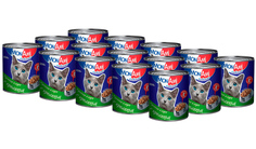 Консервы для кошек MonAmi Delicious кусочки в соусе с кроликом, 15шт по 250г