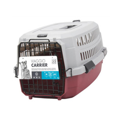 Контейнер-переноска M-Pets, бордо-серый, S, 58,4x38,7x33 см