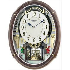 Кварцевые музыкальные настенные часы с вращающимся маятником Rhythm 4MH423WR23