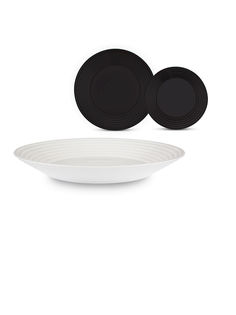 Столовый набор АРЕНА БЛЭК ЭНД УАЙТ 18 предметов Luminarc