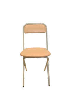 Стул складной Комфорт с мягкой спинкой, бежевый крокодил 1 шт No Brand