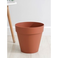 Кашпо со вставкой Tarragon, 10 л, d=28 см, h=26,2 см, цвет терракотовый Idiland