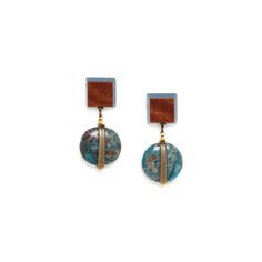 Серьги из бижутерного сплава с деревом Nature Bijoux NB22.2-12-77452