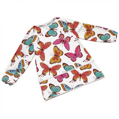 Фартук детский JoyArty Полет красочных бабочек с рукавами от 3 до 4 лет
